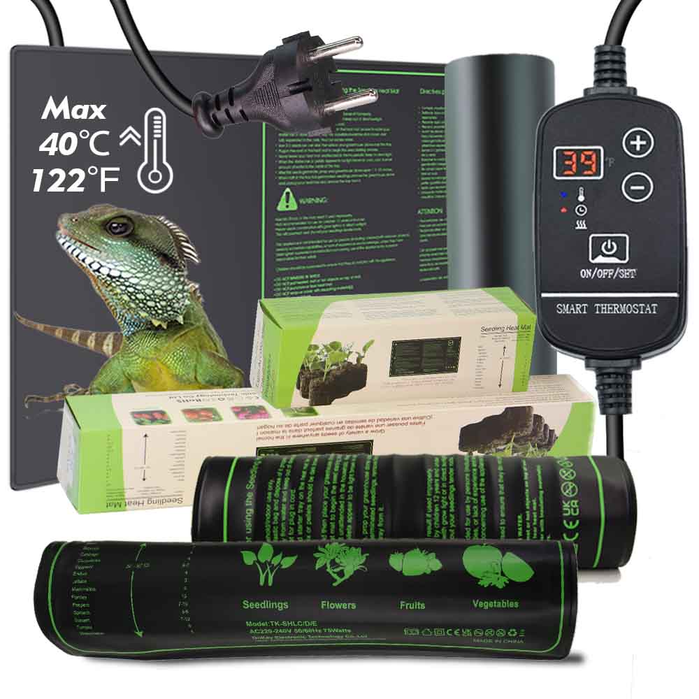 Seedling Heat Mat - Almohadilla calefactora para plantas, termostato ajustable
